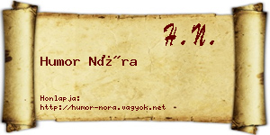 Humor Nóra névjegykártya