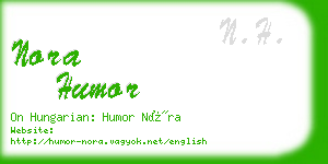 nora humor business card